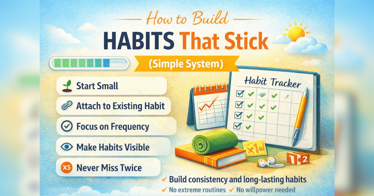 how to build habits that stick simple system